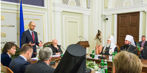 Голова ВР Турчинов та Прем’єр Яценюк зустрілися з Всеукраїнською Радою Церков