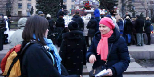 У Дніпропетровську провели євангелізацію серед мітингувальників