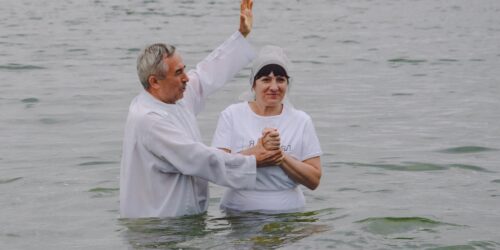 На Одещині провели водне хрещення традиційно, просто неба, на Олександрівському лимані