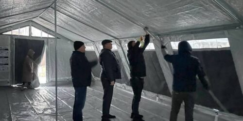 У Рівному на території офісу УЦХВЄ встановили палатку для обігріву та допомоги людям