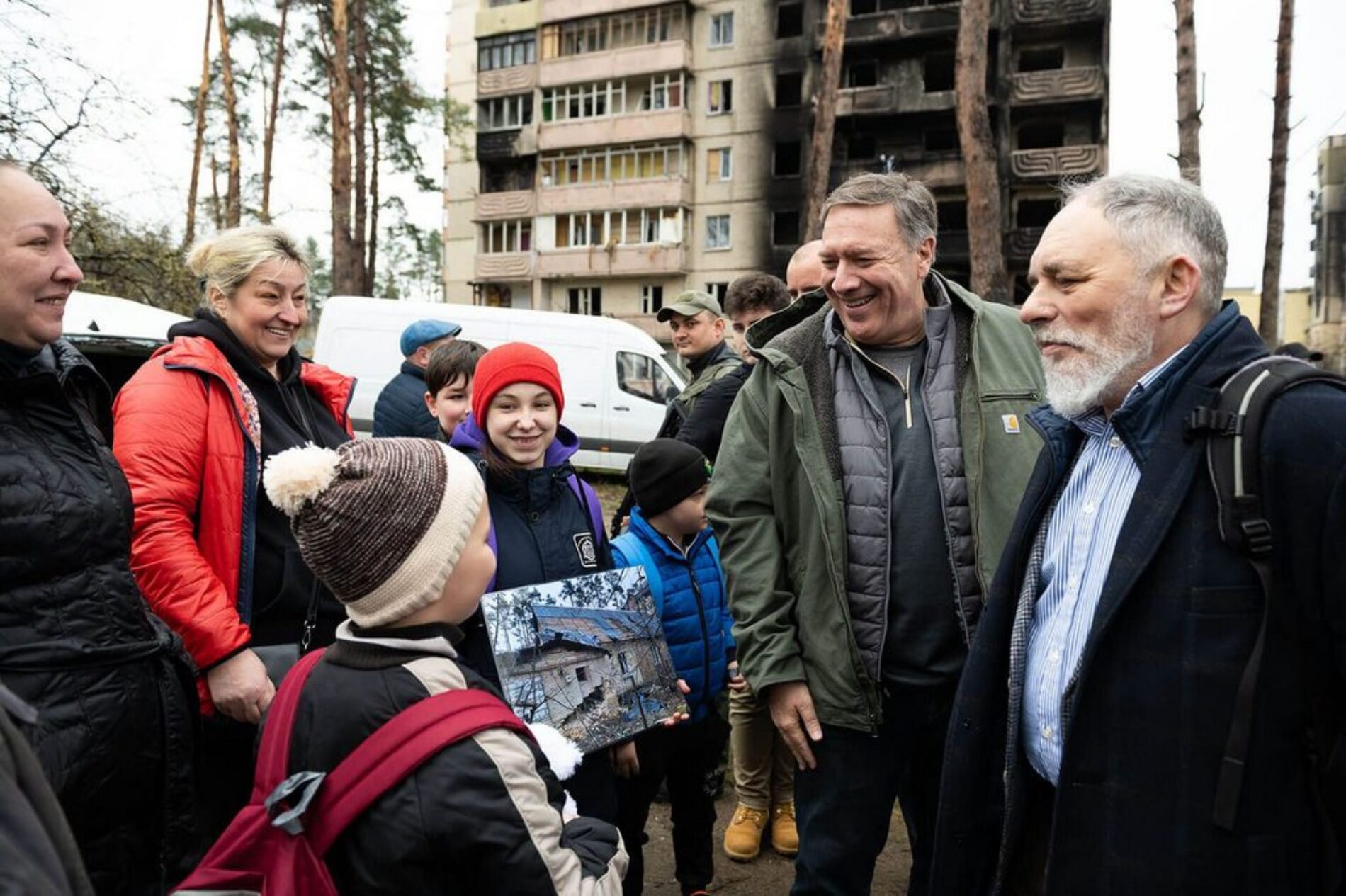 Михайло Паночко відвідав з Майком Помпео та  Едвардом Гремом понівечений росіянами Ірпень