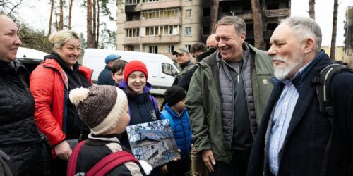 Михайло Паночко відвідав з Майком Помпео та  Едвардом Гремом понівечений росіянами Ірпень